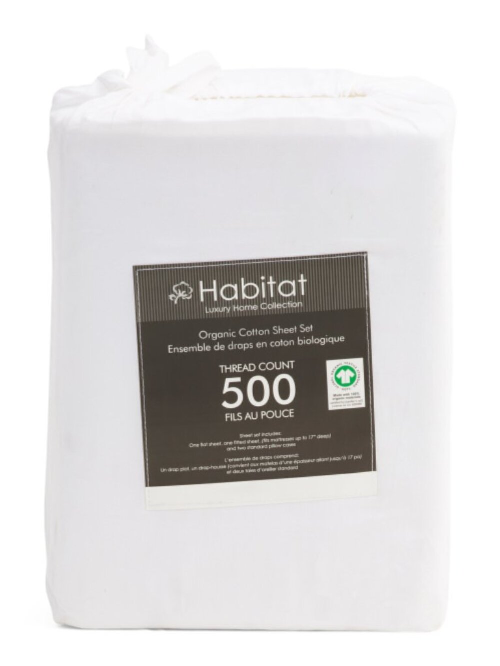 HABITAT 500tc Organic Cotton Sheet Set